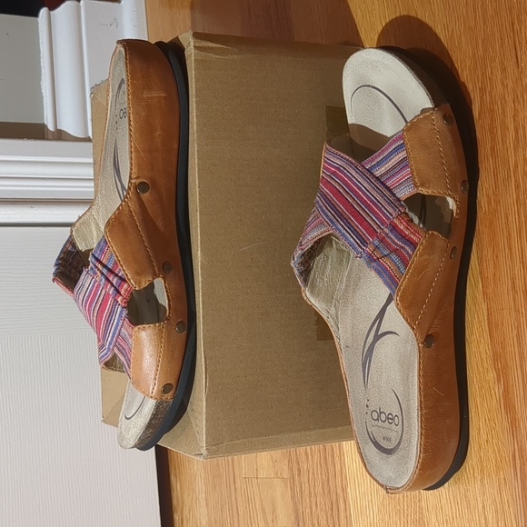 Abeo BIO System Neutral Footbed Sandals Black Sz 8 - Picture 3 of 11